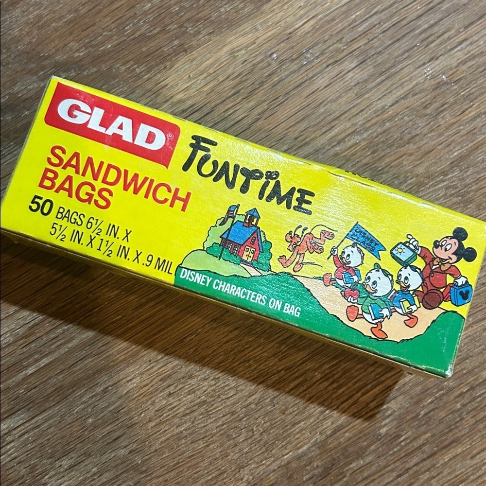 Disney Funtime Glad Sandwich Pack Of 50 New Old Stock 80s